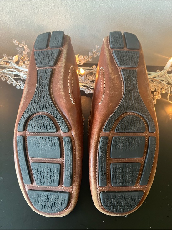 Cole Haan Men\'s Leather Driving Loafers in British Tan Cognac Size 10 main image 6